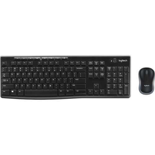 Комплект (клавиатура + мышь)/ Logitech Wireless Desktop MK270 (USB, FM, keyboard:2xAAA, mouse:optical, 1000dpi, 3btn+Roll, 1xAA) Retail