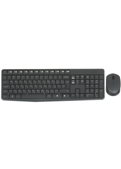 Комплект (клавиатура + мышь)/ Logitech Wireless Desktop MK235 Grey Retail