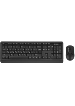 Клавиатура + мышь A4Tech Fstyler FG1012 клав:черный/серый мышь:черный USB беспроводная Multimedia (F