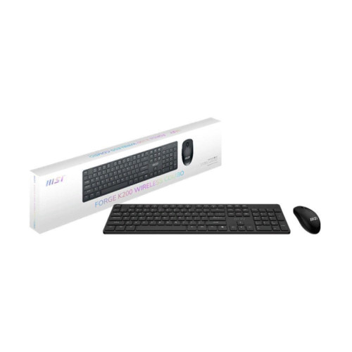 Клавиатура + мышь MSI Forge K200 w Combo MS-8ZA4 клав:черный мышь:черный USB беспроводная (S11-43RU304-Y92) Клавиатура + мышь MSI Forge K200 w Combo MS-8ZA4 клав:черный мышь:черный USB беспроводная (S11-43RU304-Y92)