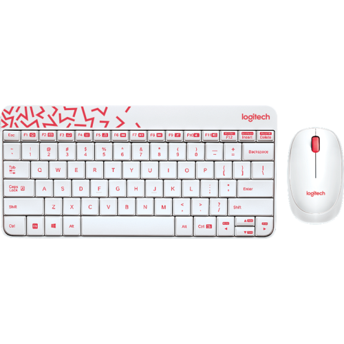 Комплект (клавиатура + мышь)/ Logitech Wireless Desktop MK240 Nano White Retail Combo