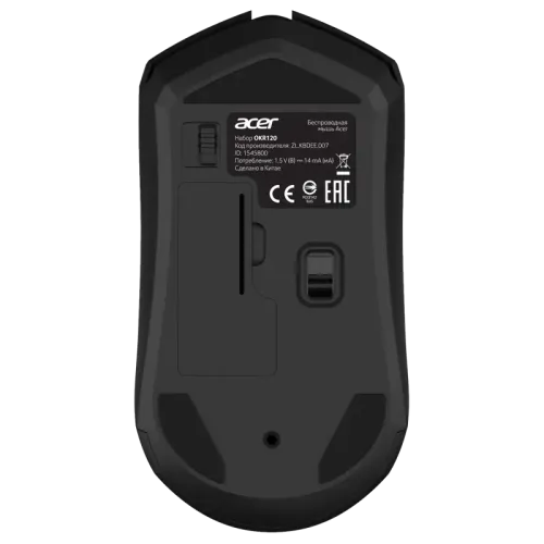 Набор клавиатура+мышь/ Беспроводной набор (клав+мышь) ACER OKR120 Wireless 2.4G combo set black Набор клавиатура+мышь/ Беспроводной набор (клав+мышь) ACER OKR120 Wireless 2.4G combo set black
