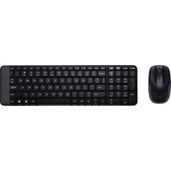 Комплект (клавиатура + мышь) Keyboard+mouse Logitech Wireless Desktop  MK220 (USB, FM, keyboard:2xAAA, mouse:optical, 1000dpi, 3btn+Roll, 1xAA) Retail