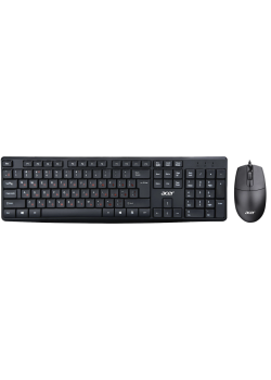 Набор клавиатура+мышь/ Проводной набор (клав+мышь) ACER OMW141 Wired USB combo set wired black