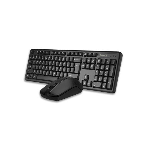 Клавиатура + мышь A4Tech 3330N клав:черный мышь:черный USB беспроводная Multimedia