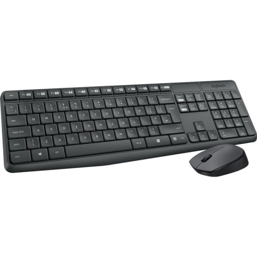 Клавиатура + мышь Logitech MK235 клав:серый мышь:серый USB беспроводная (920-007948)