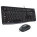 Комплект (клавиатура + мышь)/ Keyboard+mouse Logitech Desktop MK120 Black ( USB, keyboard: waterproof,  mouse: optical, 1000dpi, 3btn+Scroll) Retail