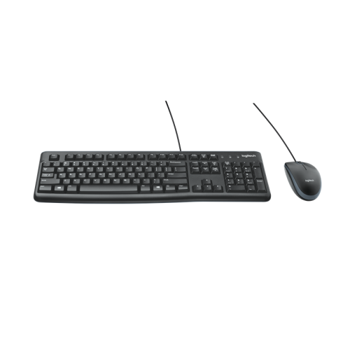 Комплект (клавиатура + мышь) Keyboard+mouse Logitech Desktop MK120 Black ( USB, keyboard: waterproof,  mouse: optical, 1000dpi, 3btn+Scroll) Retail