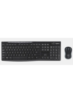 Комплект клавиатура и мышь Logitech  MK270  920-004518  клавиатура черная, 112 клавиш с защитой от воды,  920-004518  мышь черная, оптическая, 1000dpi, 3 кнопки, 2.4GHz, USB-ресивер (039247) {6}