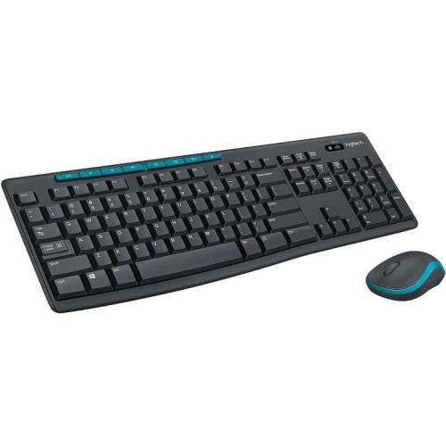Комплект клавиатура и мышь Logitech Комплект беспроводной Logitech MK275  920-008535  клавиатура черная, 112 клавиш с защитой от воды, мышь черная, оптическая, 1000dpi, 3 кнопки, 2.4GHz, USB-ресивер