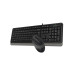 Клавиатура + мышь A4Tech Fstyler F1010 клав:черный/серый мышь:черный/серый USB Multimedia (F1010 GRE F1010 GREY