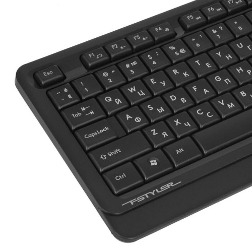 Клавиатура + мышь A4Tech Fstyler FG1012 клав:черный/серый мышь:черный USB беспроводная Multimedia (F