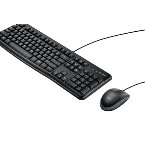 Комплект (клавиатура + мышь)/ Keyboard+mouse Logitech Desktop MK120 Black ( USB, keyboard: waterproof,  mouse: optical, 1000dpi, 3btn+Scroll) Retail