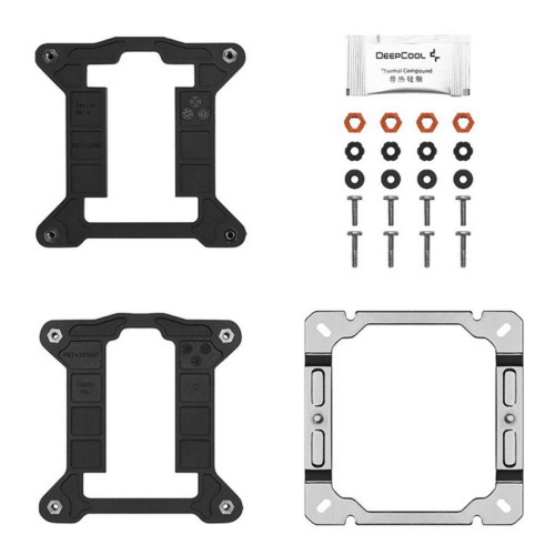 Кулер Deepcool AG400 Soc-AM5/AM4/1200/1700/1851 серебристый/черный 4-pin 18-31.6dB Al+Cu 220W 614gr Ret (R-AG400-BKNNMN-G-1) [R-AG400-BKNNMN-G-1]