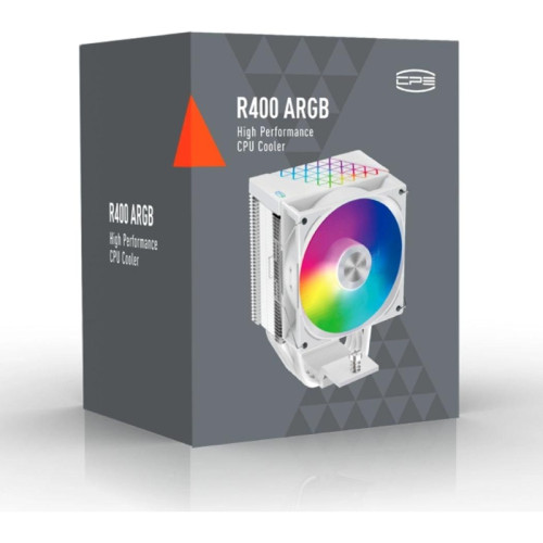 Кулер PcCooler R400 ARGB Soc-AM5/AM4/1200/1700/1851 белый 4-pin Al+Cu 180W Ret (R400-WHAWYX-US) [R400-WHAWYX-US]
