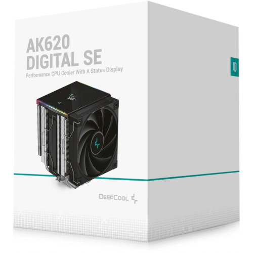 Устройство охлаждения(кулер) Deepcool AK620 Digital SE ARGB Soc-AM5/AM4/1200/1700/1851 черный 4-pin 19-28dB Al+Cu LCD 260W 1400gr Ret (R-AK620-BKADMN-GJD)