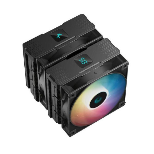 Кулер Deepcool AG620 Digital Bk ARGB Soc-AM5/AM4/1200/1700/1851 черный/белый 4-pin 29.4dB Al+Cu LCD 260W 1370gr Ret (R-AG620-BKADMN-G-2) [R-AG620-BKADMN-G-2]