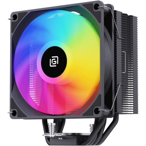 Кулер Oklick OG-CPC180FRGB-PWM1 RGB Soc-AM5/AM4/1151/1200/2066/2011/1700 черный 4-pin 20dB Al+Cu 180W 820gr Ret [OG-CPC180FRGB-PWM1]