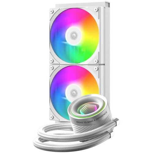 Система водяного охлаждения ID-Cooling FX240 Inf ARGB Soc-AM5/AM4/1200/1700/1851 белый 4-pin 27.2dB Al+Cu 300W Ret (FX240 INF WHITE)