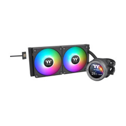 Система водяного охлаждения Thermaltake TH280 V2 Ultra EX ARGB Soc-AM5/AM4/1200/1700/1851 черный 4-pin 30.7dB Al+Cu LCD Ret (CL-W416-PL14SW-A) [CL-W416-PL14SW-A]