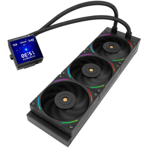 Система водяного охлаждения Thermalright Hyper Vision 360 ARGB Soc-AM5/AM4/1151/1200/2066/2011/1700 черный 4-pin 27dB Al LCD Ret (H-VISION-360-BL-ARGB)