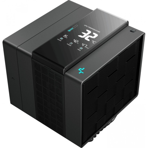 Устройство охлаждения(кулер) Deepcool Assassin IV VC Vision Soc-AM5/AM4/1200/2066/1700/1851 черный 4-pin 22.6-29.3dB Al+Cu LCD 300W 1780gr Ret (R-ASN4-BKNVMD-G)