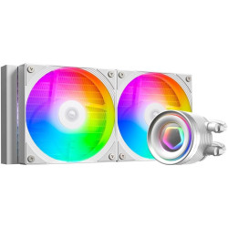 Система водяного охлаждения ID-Cooling FX240 Inf ARGB Soc-AM5/AM4/1200/1700/1851 белый 4-pin 27.2dB Al+Cu 300W Ret (FX240 INF WHITE)