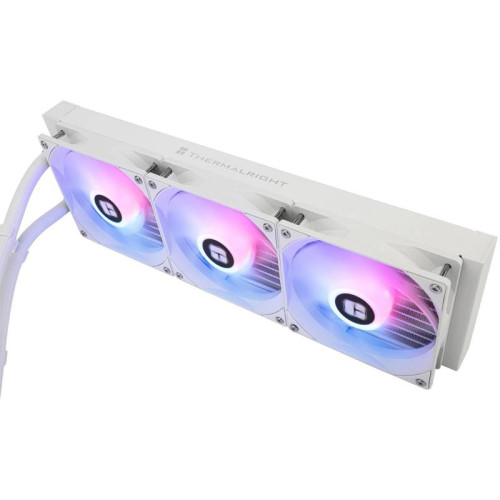 Водяное охлаждение для процессора/ Thermalright Aqua Elite 360 White Argb V3 (360mm, White, ARGB/ Fans: 3x120mm, 66.17CFM, 25.6dBA, 1500RPM/ Pump height 53mm, 23dBA, 3300RPM, Rad thickness 27mm/ S: 1200, 1700, 1851, 2011, 2066, 115X, AM5, AM4) Водяное охлаждение для процессора/ Thermalright Aqua Elite 360 White Argb V3 (360mm, White, ARGB/ Fans: 3x120mm, 66.17CFM, 25.6dBA, 1500RPM/ Pump height 53mm, 23dBA, 3300RPM, Rad thickness 27mm/ S: 1200, 1700, 1851, 2011, 2066, 115X, AM5, AM4)