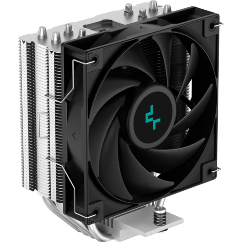 Кулер Deepcool AG400 Soc-AM5/AM4/1200/1700/1851 серебристый/черный 4-pin 18-31.6dB Al+Cu 220W 614gr Ret (R-AG400-BKNNMN-G-1) [R-AG400-BKNNMN-G-1]