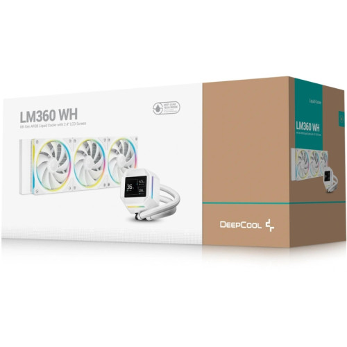 Система водяного охлаждения Deepcool LM360 WH ARGB Soc-AM5/AM4/1200/1700/1851 белый 4-pin 19-36dB Al LCD 250W 1729gr Ret (R-LM360-WHDMMC-1) Система водяного охлаждения Deepcool LM360 WH ARGB Soc-AM5/AM4/1200/1700/1851 белый 4-pin 19-36dB Al LCD 250W 1729gr Ret (R-LM360-WHDMMC-1)
