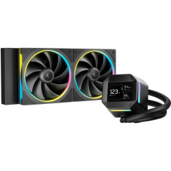 Система водяного охлаждения Deepcool LM240 ARGB Soc-AM5/AM4/1200/1700/1851 черный 4-pin 19-36dB Al LCD 220W 1404gr Ret (R-LM240-BKDMMC-1)