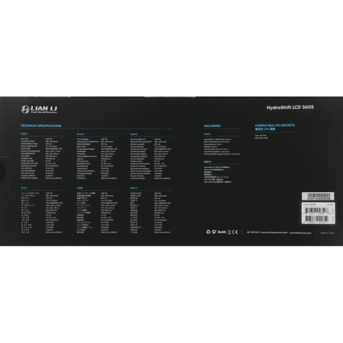 Система водяного охлаждения Lian-Li HydroShift LCD 360S Soc-AM5/AM4/1700/1851 черный 4-pin 29.8dB Al+Cu LCD 330W Ret (G89.GHSLCD36SB.R0) [G89.GHSLCD36SB.R0]