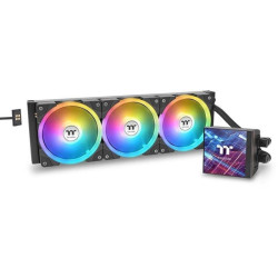 Система водяного охлаждения Thermaltake MAGFloe 420 Ultra ARGB Soc-AM5/AM4/1200/1700/1851 черный 4-pin 34.5dB Al+Cu LCD Ret (CL-W451-PL14SW-A)