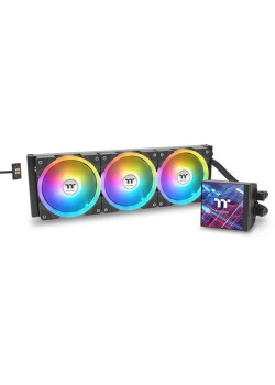 Система водяного охлаждения Thermaltake MAGFloe 420 Ultra ARGB Soc-AM5/AM4/1200/1700/1851 черный 4-pin 34.5dB Al+Cu LCD Ret (CL-W451-PL14SW-A)