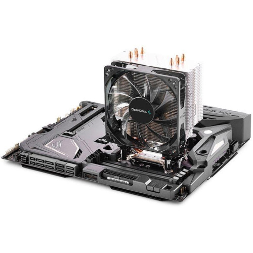 Кулер Deepcool Gammaxx 400 Blue Basic Soc-AM5/AM4/1200/1700/1851 черный 4-pin 18-30dB Al+Cu 130W 640gr Ret (DP-MCH4-GMX400P-BL) [DP-MCH4-GMX400P-BL]