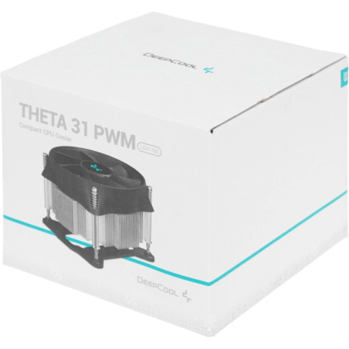 Кулер Deepcool Theta 31 PWM Soc-1700/1851 черный/синий 4-pin 30.3dB Al+Cu 95W 424gr Ret (DP-ICAS-T31P-17) [DP-ICAS-T31P-17]