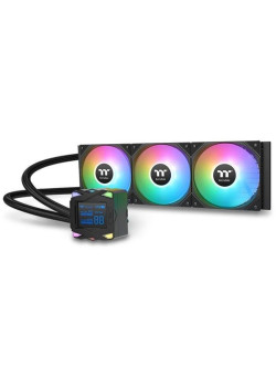 Система водяного охлаждения Thermaltake LA360-S ARGB Soc-AM5/AM4/1200/1700/1851 черный 4-pin 38.35dB Al+Cu LCD 360W Ret (CL-W462-PL12SW-A)