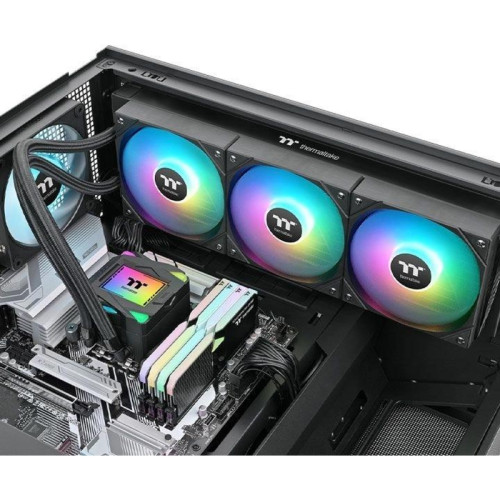 Система водяного охлаждения Thermaltake LA360 ARGB Soc-AM5/AM4/1200/1700/1851 черный 4-pin 38.35dB Al+Cu Ret (CL-W459-PL12SW-A) Система водяного охлаждения Thermaltake LA360 ARGB Soc-AM5/AM4/1200/1700/1851 черный 4-pin 38.35dB Al+Cu Ret (CL-W459-PL12SW-A)