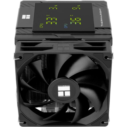 Устройство охлаждения(кулер) Thermalright Peerless Assassin 120 Digital Soc-AM5/AM4/1200/1700/1851 черный 4-pin 25.6dB Al+Cu LCD Ret (PA120-DIGITAL-BL)