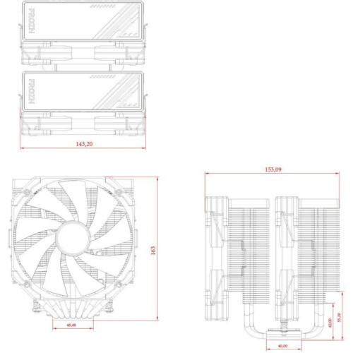Кулер ID-Cooling Frozn A720 Soc-AM5/AM4/1200/1700/1851 черный 4-pin 33.5dB Al+Cu 300W 1300gr Ret (FROZN A720 BLACK) [FROZN A720 BLACK]