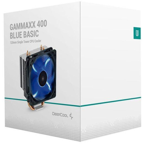 Кулер Deepcool Gammaxx 400 Blue Basic Soc-AM5/AM4/1200/1700/1851 черный 4-pin 18-30dB Al+Cu 130W 640gr Ret (DP-MCH4-GMX400P-BL) [DP-MCH4-GMX400P-BL]