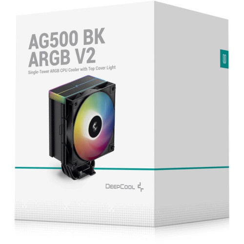 Устройство охлаждения(кулер) Deepcool AG500 BK V2 ARGB Soc-AM5/AM4/1200/1700/1851 черный 4-pin 29.4dB Al+Cu 240W 857gr Ret (R-AG500-BKAMMN-GJD)