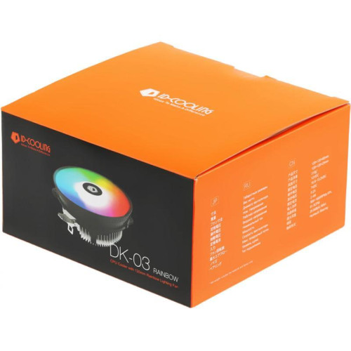 Кулер ID-Cooling DK-03 Rainbow RGB Soc-AM5/AM4/1200/1700/1851 черный/белый 4-pin 14-26dB 100W 250gr Ret [DK-03 RAINBOW]