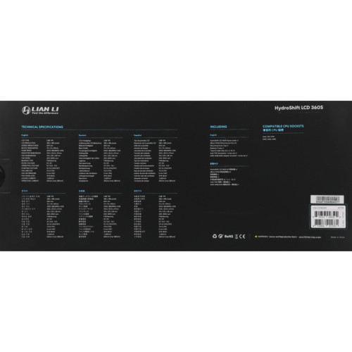 Система водяного охлаждения Lian-Li HydroShift LCD 360S Soc-AM5/AM4/1700/1851 белый 4-pin 29.8dB Al+Cu LCD 330W Ret (G89.GHSLCD36SW.R0) [G89.GHSLCD36SW.R0]