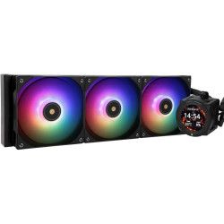 Система водяного охлаждения Thermalright Core Vision 360 ARGB Soc-AM5/AM4/1200/1700/1851 черный 4-pin 27.7dB Al LCD Ret (C-VISION-360-BL-ARGB)