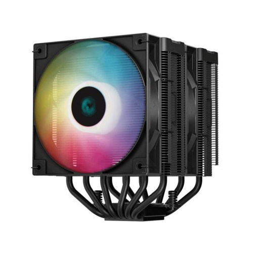 Кулер Deepcool AG620 Digital Bk ARGB Soc-AM5/AM4/1200/1700/1851 черный/белый 4-pin 29.4dB Al+Cu LCD 260W 1370gr Ret (R-AG620-BKADMN-G-2) [R-AG620-BKADMN-G-2]