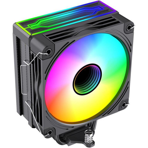 Кулер Bloody BD-AC205-ARGB1 ARGB Soc-AM5/AM4/1151/1200/2066/1700 черный 4-pin 14-26dB Al+Cu LCD 205W 513gr Ret (BD-AC205-ARGB1-BK) [BD-AC205-ARGB1-BK]
