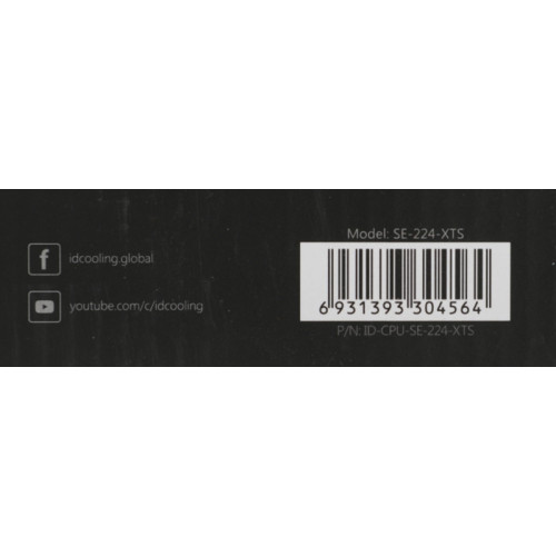 Кулер ID-Cooling SE-224-XTS Soc-AM5/AM4/1200/1700/1851 черный 4-pin 16-29dB Al+Cu 220W 650gr Ret [SE-224-XTS]