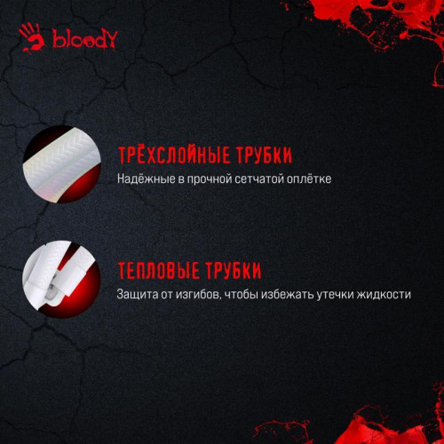 Система водяного охлаждения Bloody BD-LC240ARGB2 ARGB Soc-AM5/AM4/1200/1700/1851 белый 4-pin 22-35dB Al+Cu LCD 260W 1100gr Ret (BD-LC240ARGB2-WH)