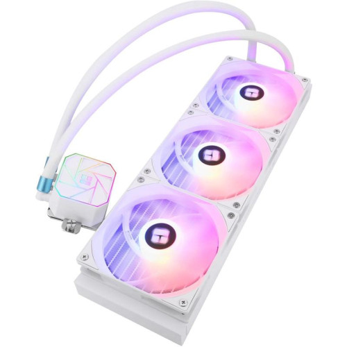 Водяное охлаждение для процессора/ Thermalright Aqua Elite 360 White Argb V3 (360mm, White, ARGB/ Fans: 3x120mm, 66.17CFM, 25.6dBA, 1500RPM/ Pump height 53mm, 23dBA, 3300RPM, Rad thickness 27mm/ S: 1200, 1700, 1851, 2011, 2066, 115X, AM5, AM4) Водяное охлаждение для процессора/ Thermalright Aqua Elite 360 White Argb V3 (360mm, White, ARGB/ Fans: 3x120mm, 66.17CFM, 25.6dBA, 1500RPM/ Pump height 53mm, 23dBA, 3300RPM, Rad thickness 27mm/ S: 1200, 1700, 1851, 2011, 2066, 115X, AM5, AM4)